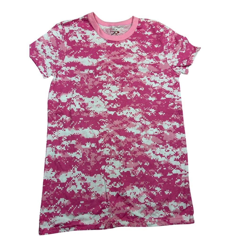 Rothco Womens Pink Digital Camo T-Shirt Short Sleeve Crew Neck Medium